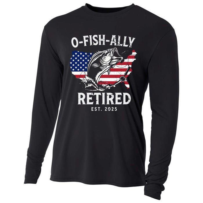 Fisherman Fishing Retirement Ofishally Retired 2025 Cooling Performance Long Sleeve Crew