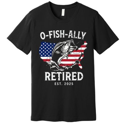 Fisherman Fishing Retirement Ofishally Retired 2025 Premium T-Shirt