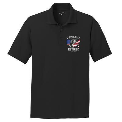 Fisherman Fishing Retirement Ofishally Retired 2025 PosiCharge RacerMesh Polo