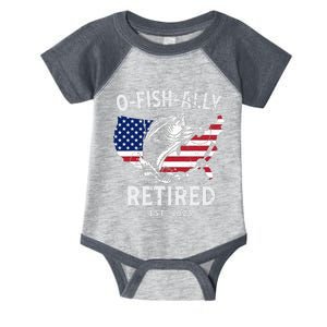 Fisherman Fishing Retirement Ofishally Retired 2025 Infant Baby Jersey Bodysuit