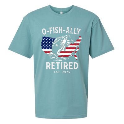 Fisherman Fishing Retirement Ofishally Retired 2025 Sueded Cloud Jersey T-Shirt