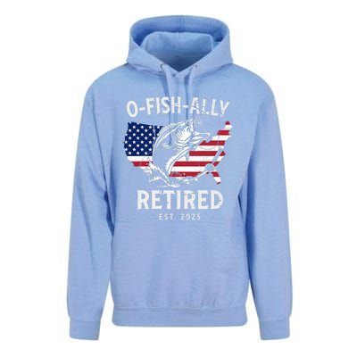 Fisherman Fishing Retirement Ofishally Retired 2025 Unisex Surf Hoodie