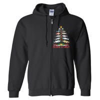 Fish Fishing Rod Christmas Tree Fisherman Merry Fishmas Full Zip Hoodie