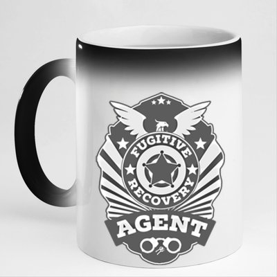 Fra Fugitive Recovery Agent Badge Bounty Hunter Uniform Cute Gift 11oz Black Color Changing Mug