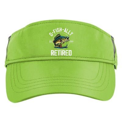 Fisherman Fishing Retirement Gift Ofishally Retired 2024 Adult Drive Performance Visor