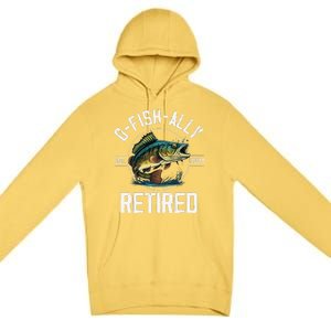 Fisherman Fishing Retirement Gift Ofishally Retired 2024 Premium Pullover Hoodie