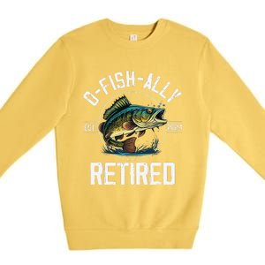 Fisherman Fishing Retirement Gift Ofishally Retired 2024 Premium Crewneck Sweatshirt