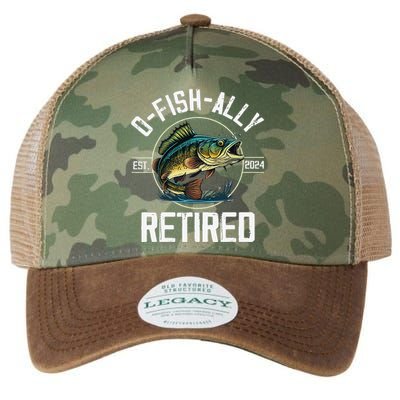 Fisherman Fishing Retirement Gift Ofishally Retired 2024 Legacy Tie Dye Trucker Hat