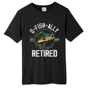 Fisherman Fishing Retirement Gift Ofishally Retired 2024 Tall Fusion ChromaSoft Performance T-Shirt