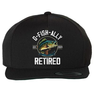 Fisherman Fishing Retirement Gift Ofishally Retired 2024 Wool Snapback Cap