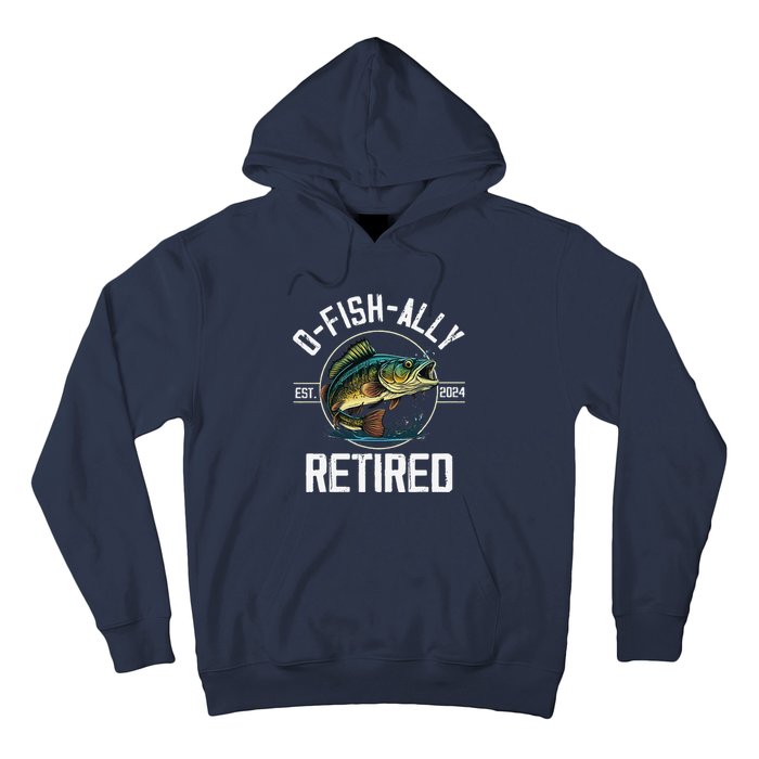 Fisherman Fishing Retirement Gift Ofishally Retired 2024 Hoodie