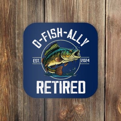 Fisherman Fishing Retirement Gift Ofishally Retired 2024 Coaster