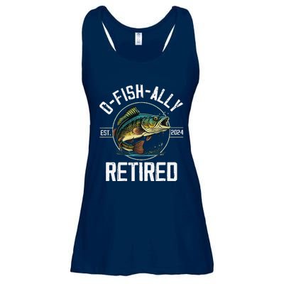 Fisherman Fishing Retirement Gift Ofishally Retired 2024 Ladies Essential Flowy Tank