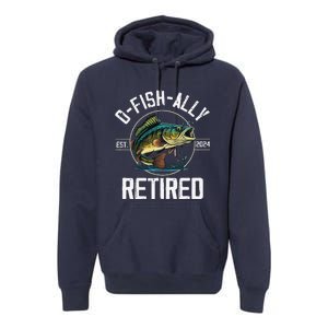 Fisherman Fishing Retirement Gift Ofishally Retired 2024 Premium Hoodie