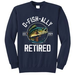 Fisherman Fishing Retirement Gift Ofishally Retired 2024 Tall Sweatshirt