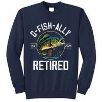 Fisherman Fishing Retirement Gift Ofishally Retired 2024 Tall Sweatshirt