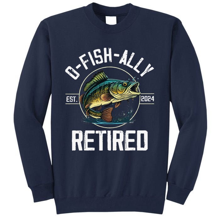 Fisherman Fishing Retirement Gift Ofishally Retired 2024 Tall Sweatshirt