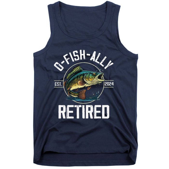 Fisherman Fishing Retirement Gift Ofishally Retired 2024 Tank Top