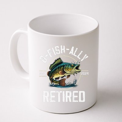 Fisherman Fishing Retirement Gift Ofishally Retired 2024 Coffee Mug