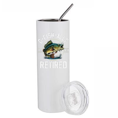 Fisherman Fishing Retirement Gift Ofishally Retired 2024 Stainless Steel Tumbler