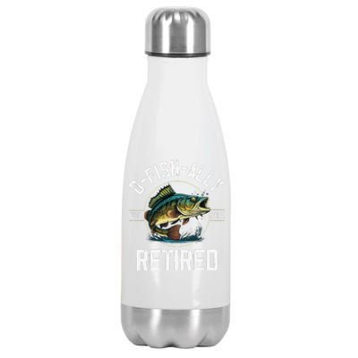 Fisherman Fishing Retirement Gift Ofishally Retired 2024 Stainless Steel Insulated Water Bottle