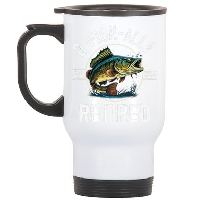 Fisherman Fishing Retirement Gift Ofishally Retired 2024 Stainless Steel Travel Mug