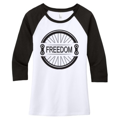 Freedom Women's Tri-Blend 3/4-Sleeve Raglan Shirt