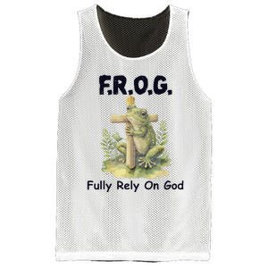 F.R.O.G Fully Rely On God Funny Green Frog Mesh Reversible Basketball Jersey Tank