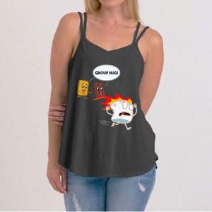 Funny For Smores Camping Roasting Outdoor Women's Strappy Tank