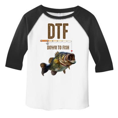 Funny Fishing Shirts: DTF Down To Fish Toddler Fine Jersey T-Shirt