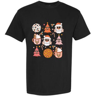 Funky Festive Santa Claus Holiday Vibes Garment-Dyed Heavyweight T-Shirt