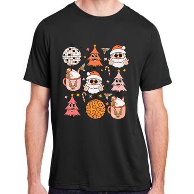 Funky Festive Santa Claus Holiday Vibes Adult ChromaSoft Performance T-Shirt