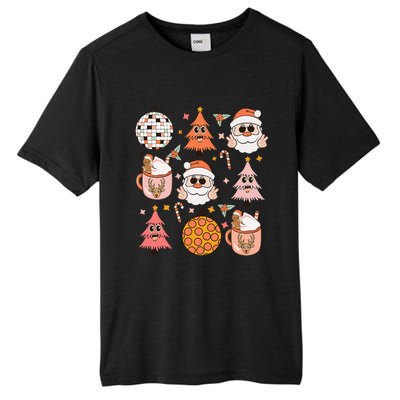 Funky Festive Santa Claus Holiday Vibes Tall Fusion ChromaSoft Performance T-Shirt