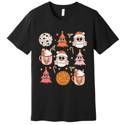 Funky Festive Santa Claus Holiday Vibes Premium T-Shirt