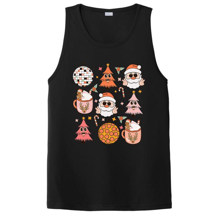 Funky Festive Santa Claus Holiday Vibes PosiCharge Competitor Tank