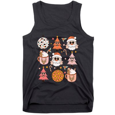 Funky Festive Santa Claus Holiday Vibes Tank Top