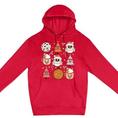 Funky Festive Santa Claus Holiday Vibes Premium Pullover Hoodie