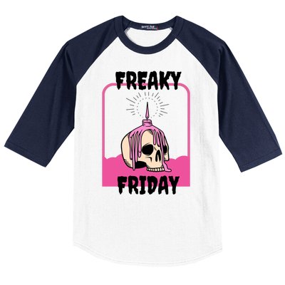 Freaky Friday Skeleton Baseball Sleeve Shirt