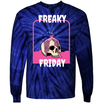 Freaky Friday Skeleton Tie-Dye Long Sleeve Shirt