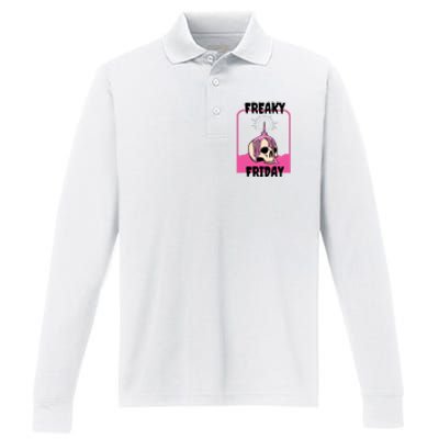 Freaky Friday Skeleton Performance Long Sleeve Polo