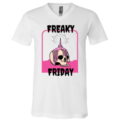 Freaky Friday Skeleton V-Neck T-Shirt