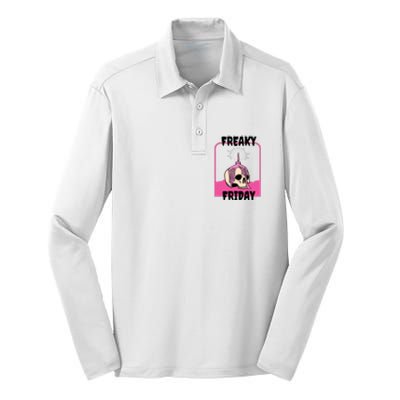 Freaky Friday Skeleton Silk Touch Performance Long Sleeve Polo