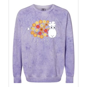 Funny Flower Sheepp Design For Farming Lovers Colorblast Crewneck Sweatshirt