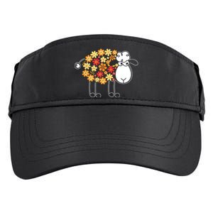 Funny Flower Sheepp Design For Farming Lovers Adult Drive Performance Visor