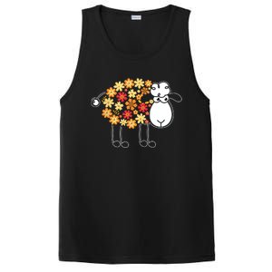 Funny Flower Sheepp Design For Farming Lovers PosiCharge Competitor Tank