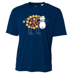 Funny Flower Sheepp Design For Farming Lovers Cooling Performance Crew T-Shirt