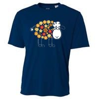 Funny Flower Sheepp Design For Farming Lovers Cooling Performance Crew T-Shirt