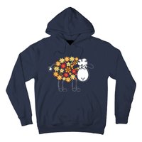 Funny Flower Sheepp Design For Farming Lovers Hoodie