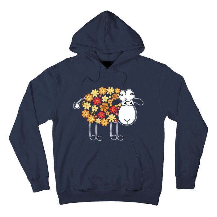 Funny Flower Sheepp Design For Farming Lovers Hoodie