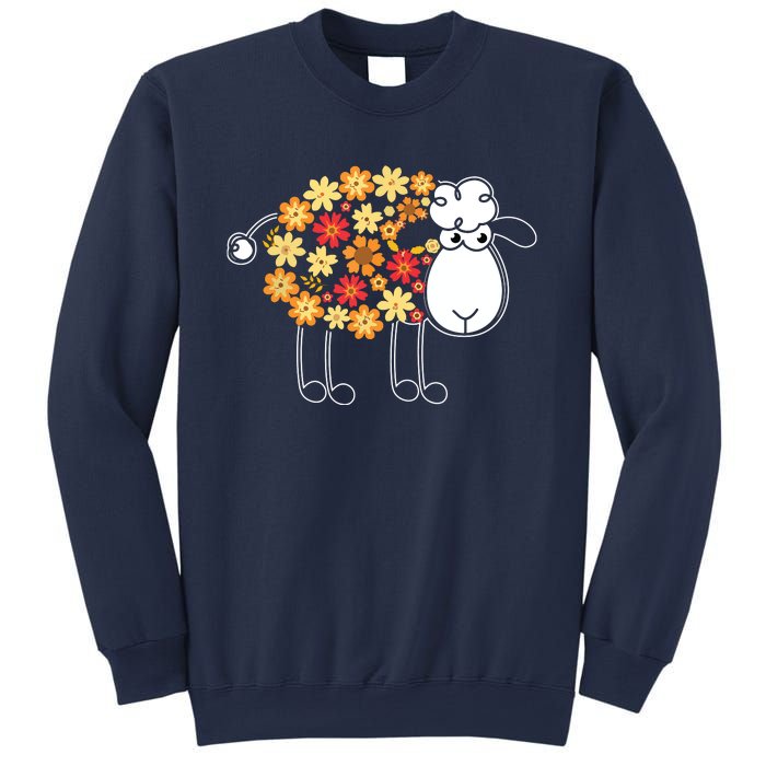 Funny Flower Sheepp Design For Farming Lovers Sweatshirt